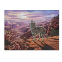 Trademark Fine Art 'Howling Wolf' Canvas Art by Robert Wavra