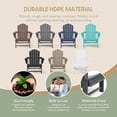 thumbnail image 5 of WestinTrends Highland Outdoor Patio HDPE Adirondack Chairs With Cup Holders (Set of 2), Gray, 5 of 14