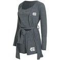 thumbnail image 2 of Women's Concepts Sport Gray North Carolina Tar Heels Rigor Three-Piece Tank, Short & Robe Set, 2 of 5