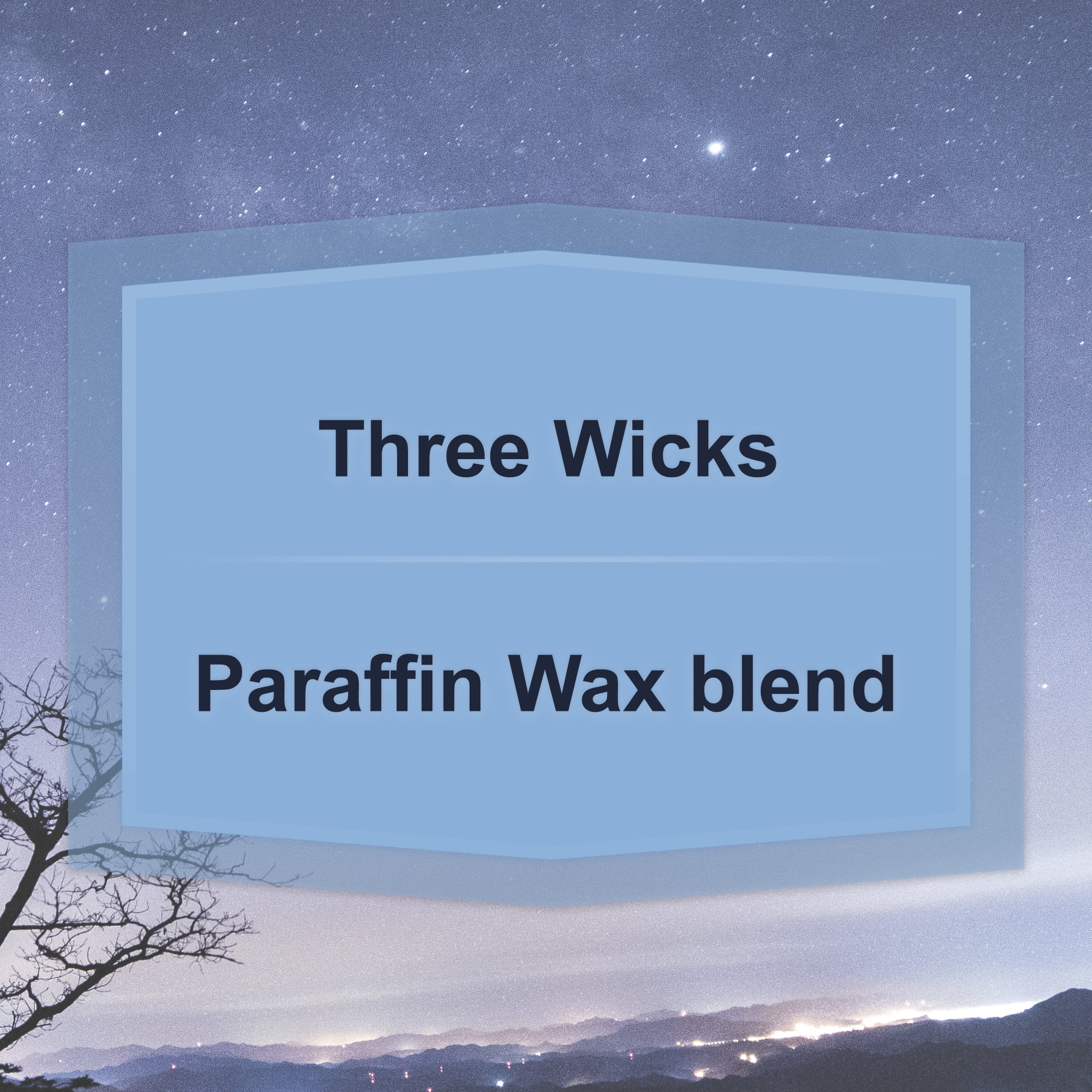 (4 pack) Mainstays Starlit Skies Scented 3-Wick Glass Jar Candle, 11.5 oz