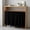 Black, variant on Black Small Sink Skirt 10"Wx11"L, Dustproof Under Sink Curtain with Self Adhesive Tape, Pure Black Cabinet Curtain Cover for Bathroom Vanity, Kitchen Storage Shelf, RV