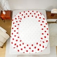thumbnail image 5 of Feelyou Modern Polkadot Kid Bed Sheets, Fashion White Red King Sheets, 4pcs, 5 of 7