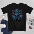 thumbnail image 3 of Cat T-shirt Cat Unisex T-shirt Unisex tees Casual Cotton Colorful Printing, 3 of 5