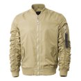 thumbnail image 2 of Ma Croix Mens Ruched Bomber Jacket Lightweight Waterproof Nylon Windbreaker, 2 of 5