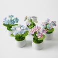 thumbnail image 4 of Mdesiwst Knitting Crochet Potted Plants,Handmade Mini Flowers Ornament for Home Car, 4 of 6