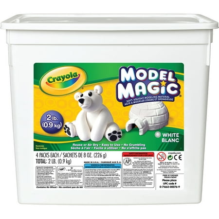 Crayola Model Magic, Clays & Doughs, Modeling Clay, White, 2 lbs.