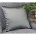 thumbnail image 3 of Aiking Home Solid Faux Silk Euro Sham / Pillow Cover 26 by 26 - Charcoal, 3 of 3