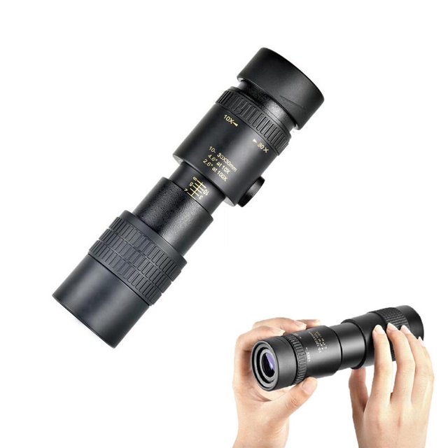Telescopios monoculares, telescopio monocular Super Telezoom de 10-300x40 mm, telescopio monocular con soporte para teléfono y trípode, para viajes, observación de aves, conciertos 10-300 * 40 mm Xemadio LL-1761