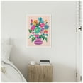 thumbnail image 2 of Kate and Laurel Abstract Floral Vase Framed Canvas Wall Art by Rachel Lee 18 x 24 Sylvie White, MidCentury, Flowers, Abstract, Still Life Art for Wall Decor, Living Room, Bedroom, 2 of 8