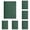 Dark Green*5, variant on 5 Pack A7 Compact Pocket Journal 3.03x4.33in, Dark Green Durable Soft Cover Sewed Notebook, Ink Block Mini Writing Pad Bundle For Home Office Daily Planning & Holiday Event Reminders