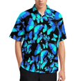 thumbnail image 3 of Blusas con estampado 3D de mariposas para niños, ropa hawaiana de manga corta con estampado de animales para hombres, ropa de calle, camisas de playa, tops de lujo, 2024, 3 of 5