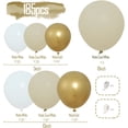thumbnail image 2 of 185 arcos de globos beige, guirnalda de globos de cumpleaños de arena y blanco para decoraciones de cumpleaños, bodas, duchas, decoraciones de fiestas bohemias, 2 of 5