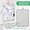thumbnail image 3 of Two Pieces Of Square Heat Insulation Pad Oven Mitts 7x9.8 Inch Oven Microwave Kitchen Cooking Baking Super Cute Purple Unicorn, 3 of 7