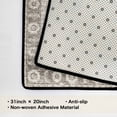 thumbnail image 5 of Washable Vintage Kitchen Mat 31"x20" Non Slip Soft Plush Low Profile Kitchen Rug, Distressed Medallion Oriental Style Sink Mat for Laundry Room Bedroom Office, 5 of 6