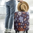 thumbnail image 2 of Darkpurple Daisy Flower Orange Petals Pattern Luggage Cover Fashion Suitcase Cover Baggage Covers Fit 25-28 Inch Luggage (Go Travel), 2 of 5