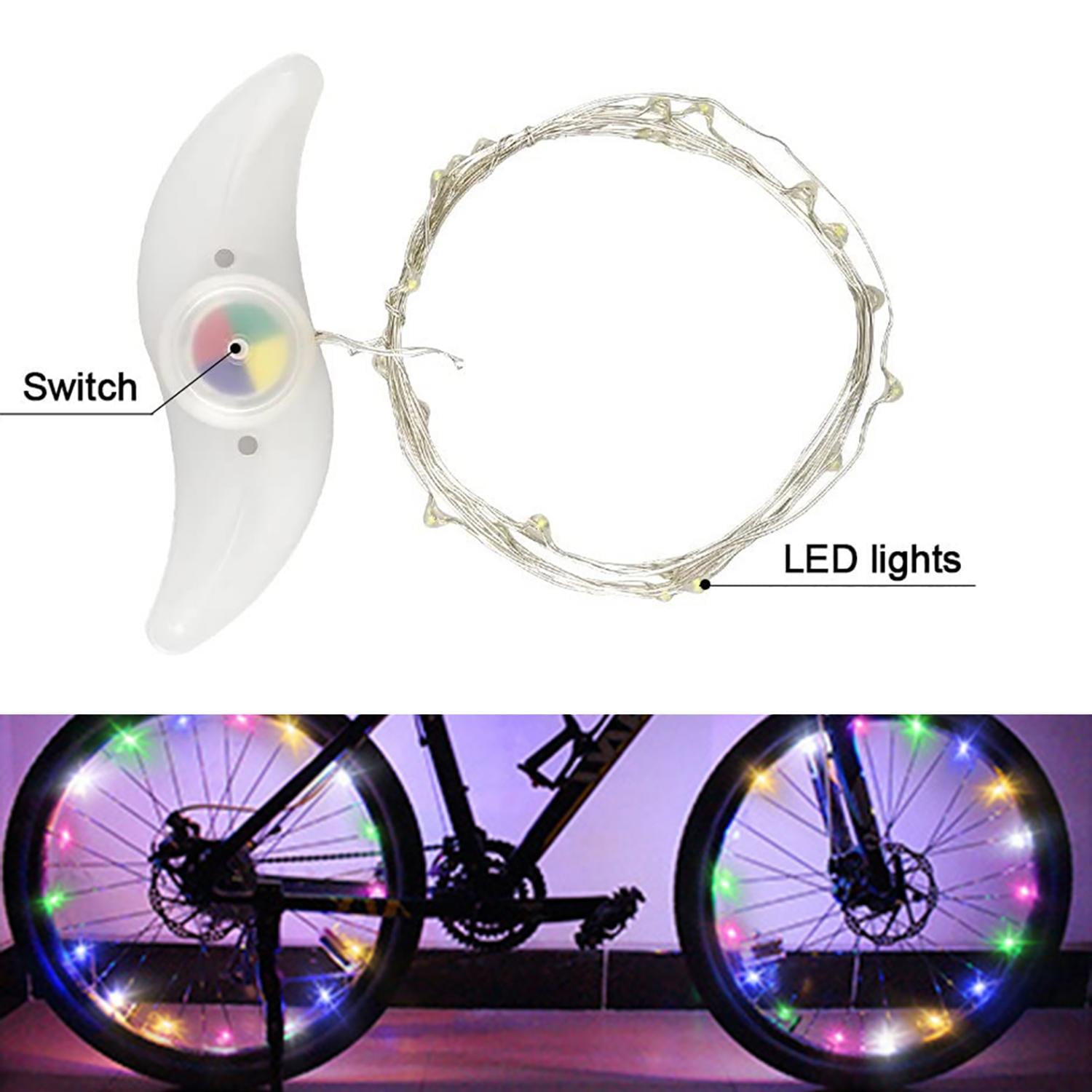 20 Highlighted LEDs Bike Wheel Decorative Strip Lights Waterproof