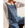 thumbnail image 4 of Datmelove Denim Overalls for Women Barrel Wide Leg Bib Baggy Jeans Adjustable Denim Romper Stretch Jumpsuit Y2K Pants, 4 of 5