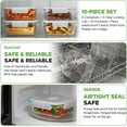 thumbnail image 5 of NutriChef Set of 5 Stackable Borosilicate Glass Food Storage Containers, 30 Oz, 5 of 6