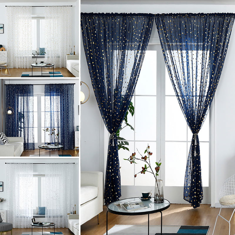 Details about   Bedroom Tulle Curtains Sheer Voile Curtain Wedding Window Drapes Home Decor LI 