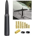 thumbnail image 1 of Potente Antena Corta para Coche Universal FM AM Radio para Coche Bala, 8 Tornillos Incluidos M5.0 M6.0 Diferentes Tamaños Varilla de Techo Negra 14cm para Vehículo Jeep Camión SUV Auto Radio Estéreo A, 1 of 5