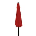 thumbnail image 5 of Mondawe 9ft Patio Umbrella 32 LED Solar Light Market Umbrella Red with Tilt and Crank, 5 of 8