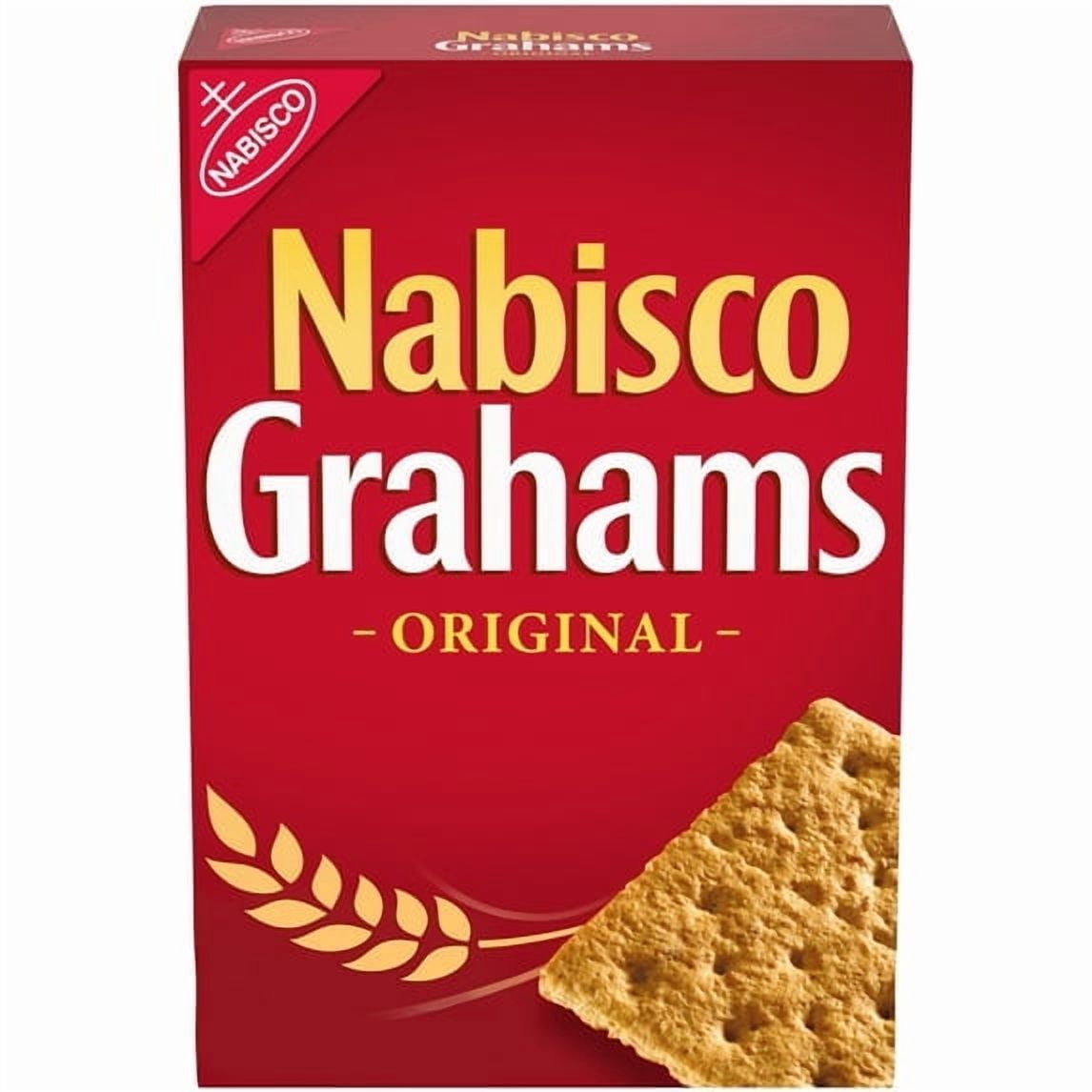 Nabisco Grahams Original Graham Crackers, Classic Snacks, 14.4 oz Box With Olive Green Bowl By ValueNest