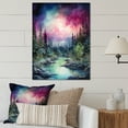 thumbnail image 2 of Designart "Dancing Lights of the Aurora Borealis IV" Floral Metal Wall Decor, 2 of 5
