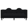 thumbnail image 3 of vidaXL Sofa with Cushions 2-Seater Black Velvet, 3 of 8