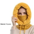 thumbnail image 3 of ZOELNIC Cold Weather Ski Mask Hat, Windproof Fleece Thermal Face Mask, Hunting Cycling Motorcycle Neck Warmer Hood Winter Gear Hat for Women, Yellow, 3 of 9