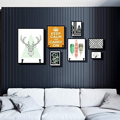 4-Pack Medium Wall Mount Plate Display Stands, 6-Inch Vertical Easel Holders for Decorative Plates, Arts, and Picture Frames - Secure Wall Mounted Plate Hanger Set