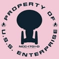 thumbnail image 2 of Girl's Star Trek: The Next Generation Property Of The USS Enterprise Graphic Tee Light Pink Small, 2 of 4