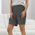 thumbnail image 5 of Womens Shorts Summer Solid Color Pocket Cargo Casual High Waist Hot Outdoor Wear Trousers, 5 of 8