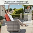 thumbnail image 5 of Ovios 5 Pieces Patio Furniture Set Outdoor Conversation All-Weather Rattan Sectional Sofa with Swivel Chairs & Solar Light Table, 5 of 12