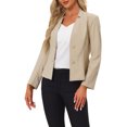 thumbnail image 4 of INSPIRE CHIC Notched Collar Blazer for Women's Long Sleeve Two Buttons Suit Office Work Blazers, 4 of 5