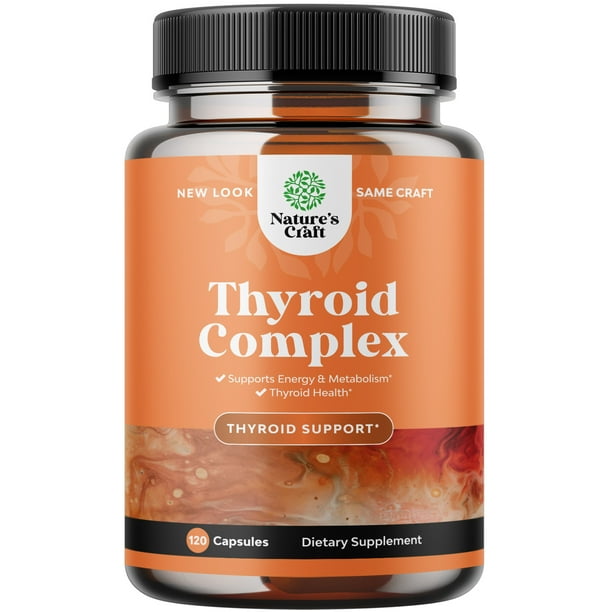 Herbal Adrenal and Thyroid Support Complex Iodine Thyroid Supplement