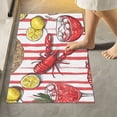 thumbnail image 2 of Yayeee Bath Rug for Bathroom Floor Non Slip Contour Fluffy Soft Absorbent Mat, 20"x24", Red Lobster, 2 of 7
