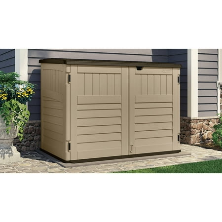 suncast toter trash can shed, sand - walmart.com