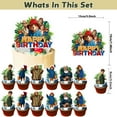 thumbnail image 4 of 30-Pcs For Paddington Cartoon For Peru-Themed Party Decoration Set – Includes Backdrop, Cake Topper, 12 Cupcake Toppers, and 16 Balloons for Festive Celebrations, 4 of 5