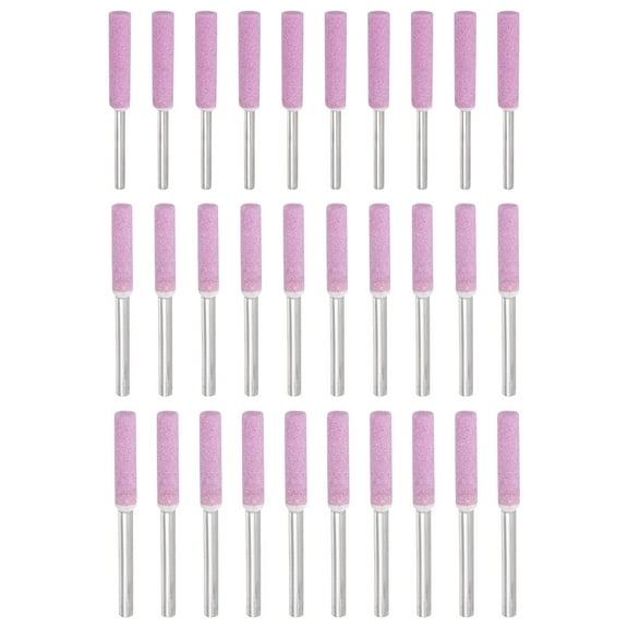 Uxcell 3-Size Diamond Chainsaw Sharpener Sharpening Stone Grinding File Pink 30 Pcs