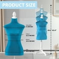 thumbnail image 3 of YRLLENSDAN Mannequin Body Torso Female, 49.6-63.6 inch Height Adjustable Sewing Mannequin Woman Foam Torso with Base Stand for Sewing Clothes Dress Form Display, 3 of 7