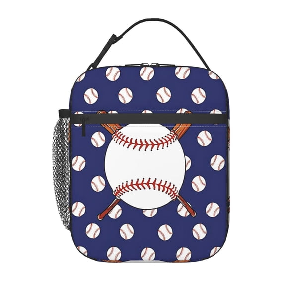 Baseball Lunch Bag Portable Thermal Lunch Box for Men and Women