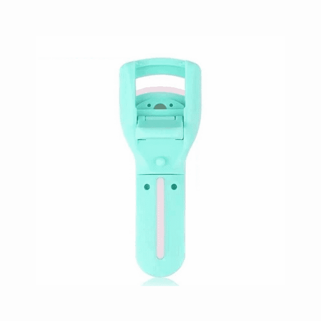 2 Pcs Portable Plastic Eyelash Curler Mini Professional Eyelashes Curling Refill Rubber Pad Clip For Prosessional Lashes Curler Tool, Green A