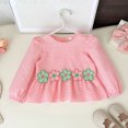 thumbnail image 5 of Mnyotv Toddler Baby Girl Outfits Floral Puff Sleeve Tops and Elastic Wasited Pants Girls Fall Winter Clothes Size 2-3Y, 5 of 8
