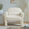 thumbnail image 2 of Zateety modern boucle accent chair with lumbar pillow for living room, 2 of 8