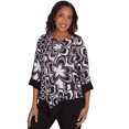 thumbnail image 3 of Alfred Dunner Womens  Floral Geometric Top With Necklace, 3 of 6