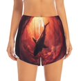 thumbnail image 2 of Balery Shark Underwater Vortex Pantalones cortos deportivos para mujer con forro y dos bolsillos, elásticos, para entrenamiento, gimnasio, yoga-Large, 2 of 7