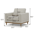 thumbnail image 3 of Better Homes & Gardens Springwood Wood Frame Accent Chair, Cream Linen, 3 of 11
