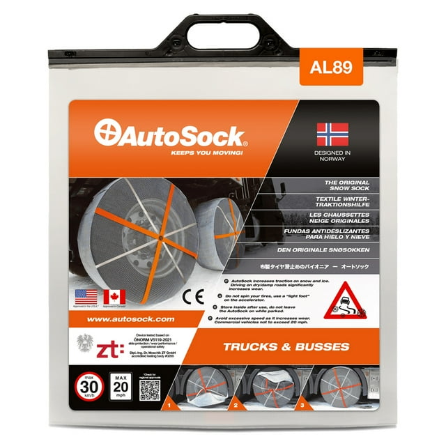 AutoSock AL89 Winter Traction Device, Tire Chain Alternative, Winter Tire Sock for Semi Trucks