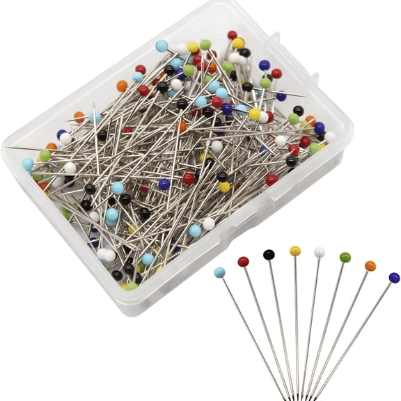VANIDO 250 PCS Sewing Pins,Straight Pins 1.5 in,Pearlized Ball Head Pins,Multicolor Sewing Pins for Fabric DIY,Jewelry Decoration,Sewing Pins Crafts,Multicolor