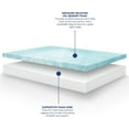 LINGYUAN Heather Grey Gel Memory Foam Mattress, CertiPURUS and Oeko